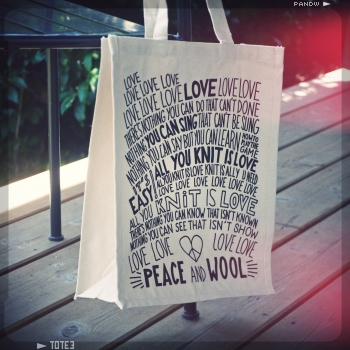 Tote Bag all you knit is love  TOTE3