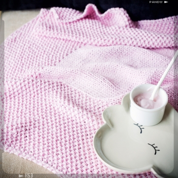 Couverture bébé en mohair - Kit tricot Tricotez-moi